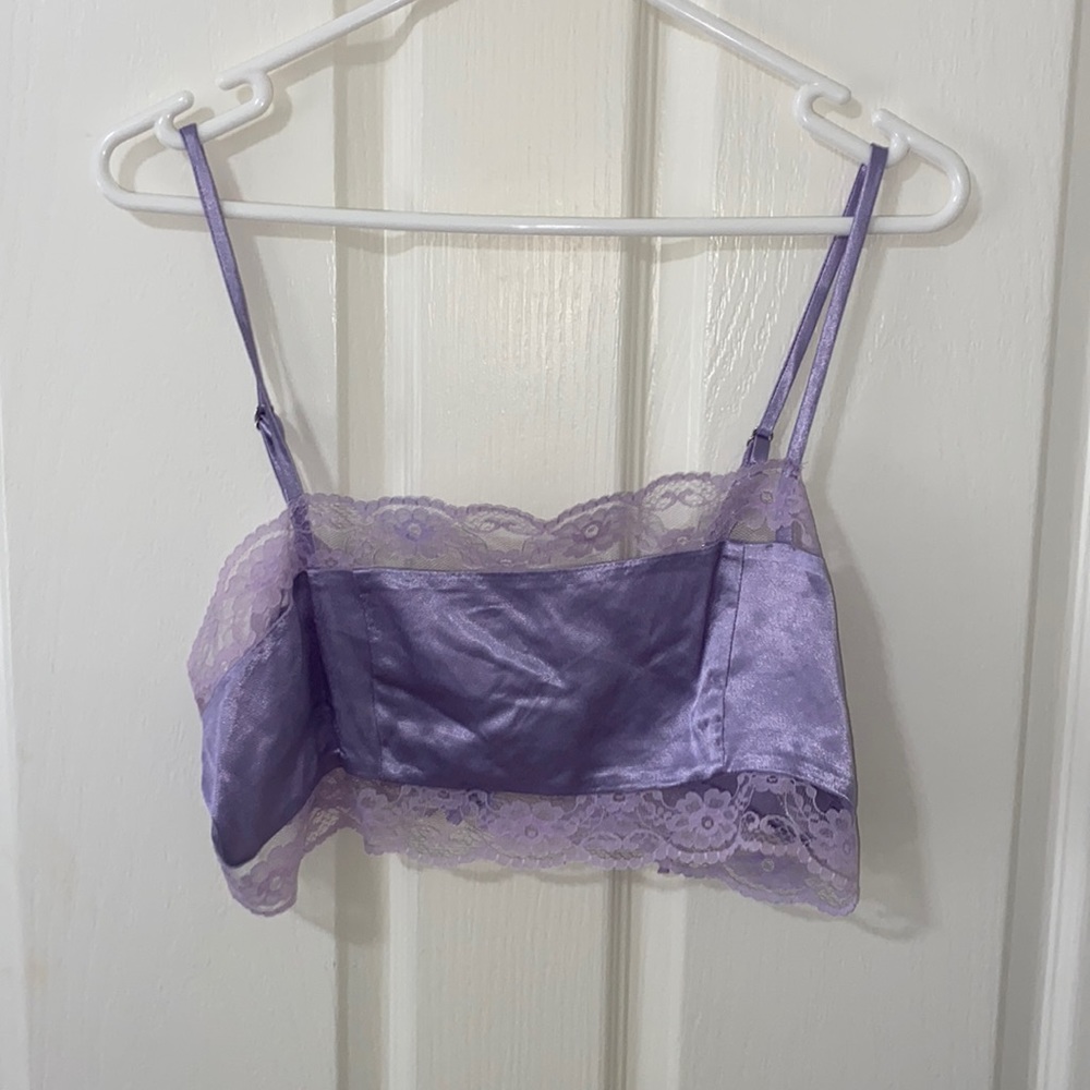 VRG GRL lilac silk crop - Picture 1 of 5